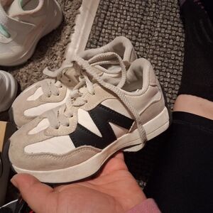 Beige and Black Sneakers